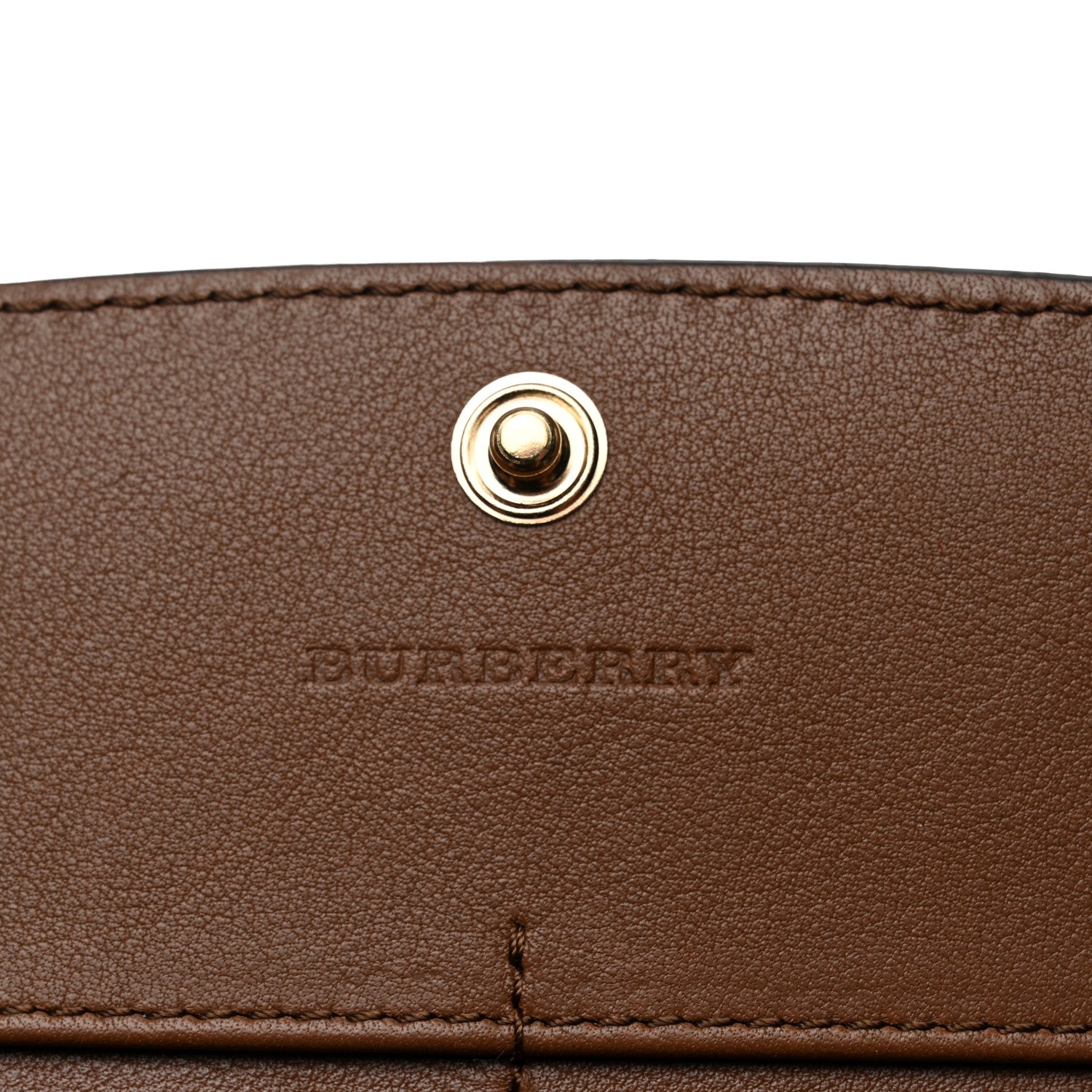 Burberry Calfskin Horseferry Check Porter Continental Wallet Tan 6 of 11