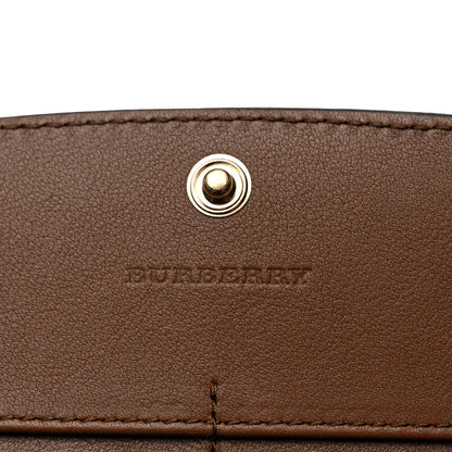 Burberry Calfskin Horseferry Check Porter Continental Wallet Tan 6 of 11
