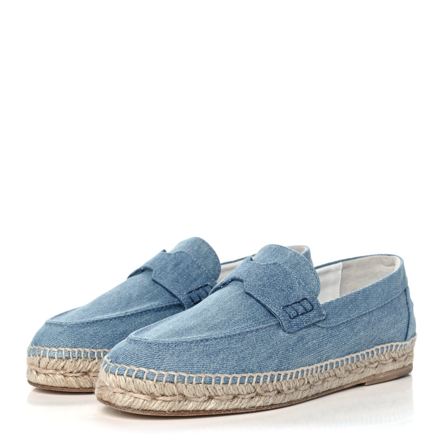 Denim Canvas Womens Trip Espadrilles 37 Bleu Clair