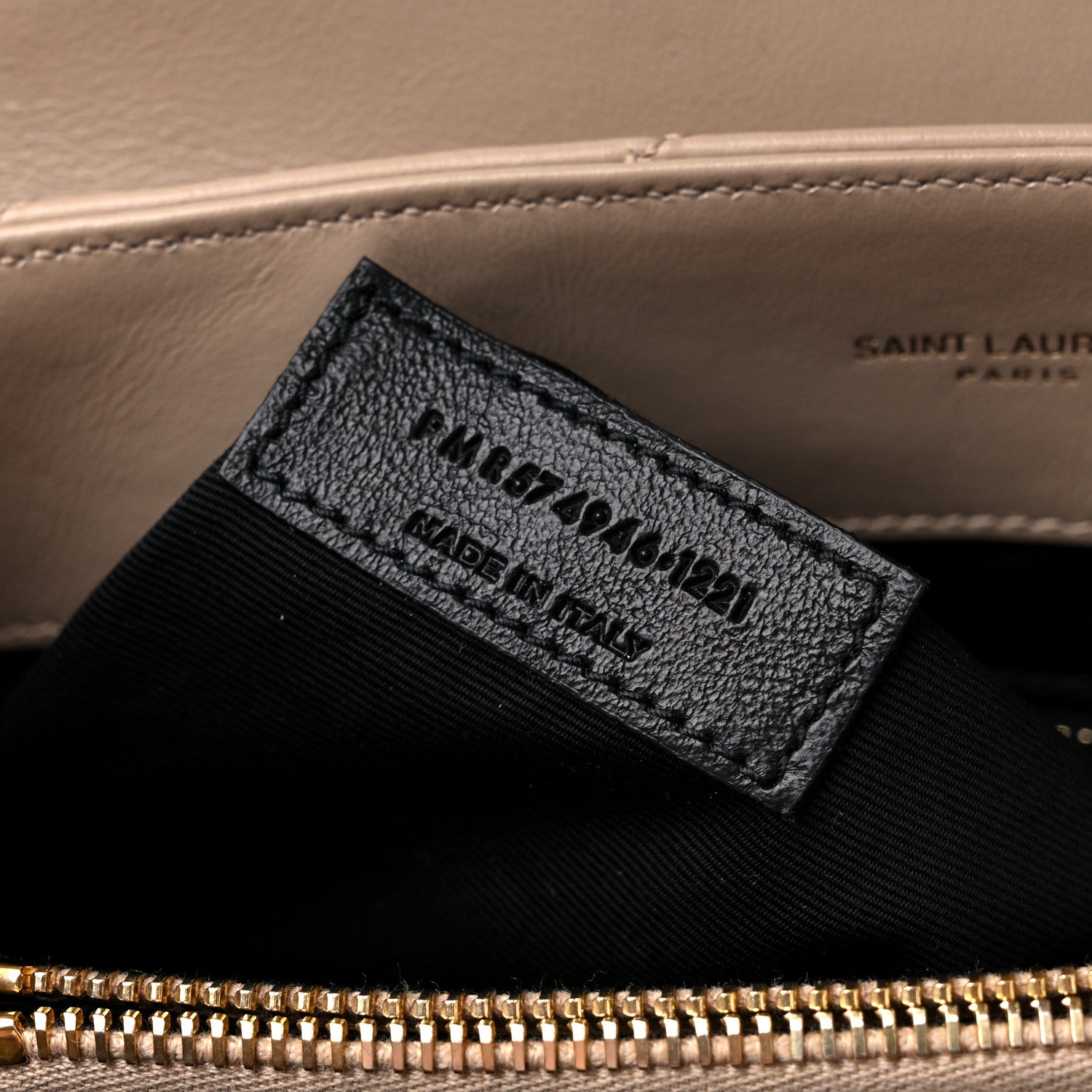Saint Laurent Calfskin Y Quilted Monogram Medium Loulou Chain Satchel Light Natural 8 of 16