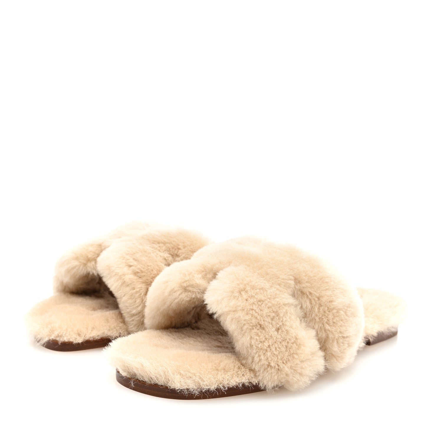 Woolskin Oran Sandals 38.5 Beige Argile