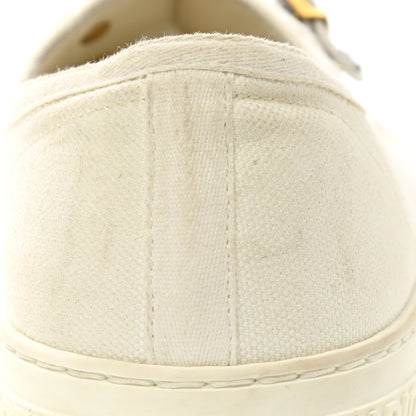 Christian Dior Canvas Walk 'N' Dior Low Top Sneakers 39.5 Milk 10 of 13