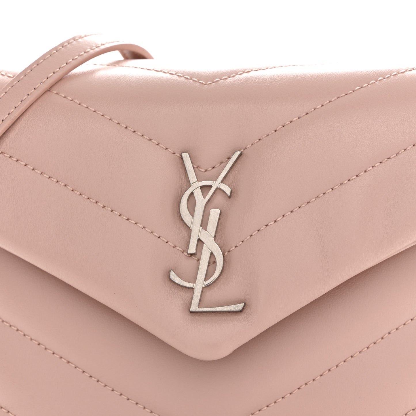 Calfskin Y Quilted Monogram Toy Loulou Crossbody Bag Pale Blush