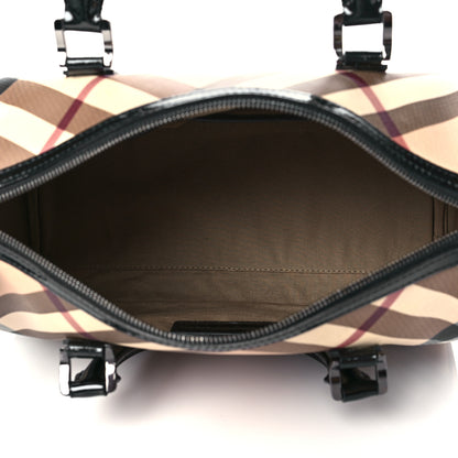 Burberry Supernova Check Patent Small Chester Bowling Bag Black 5 of 12