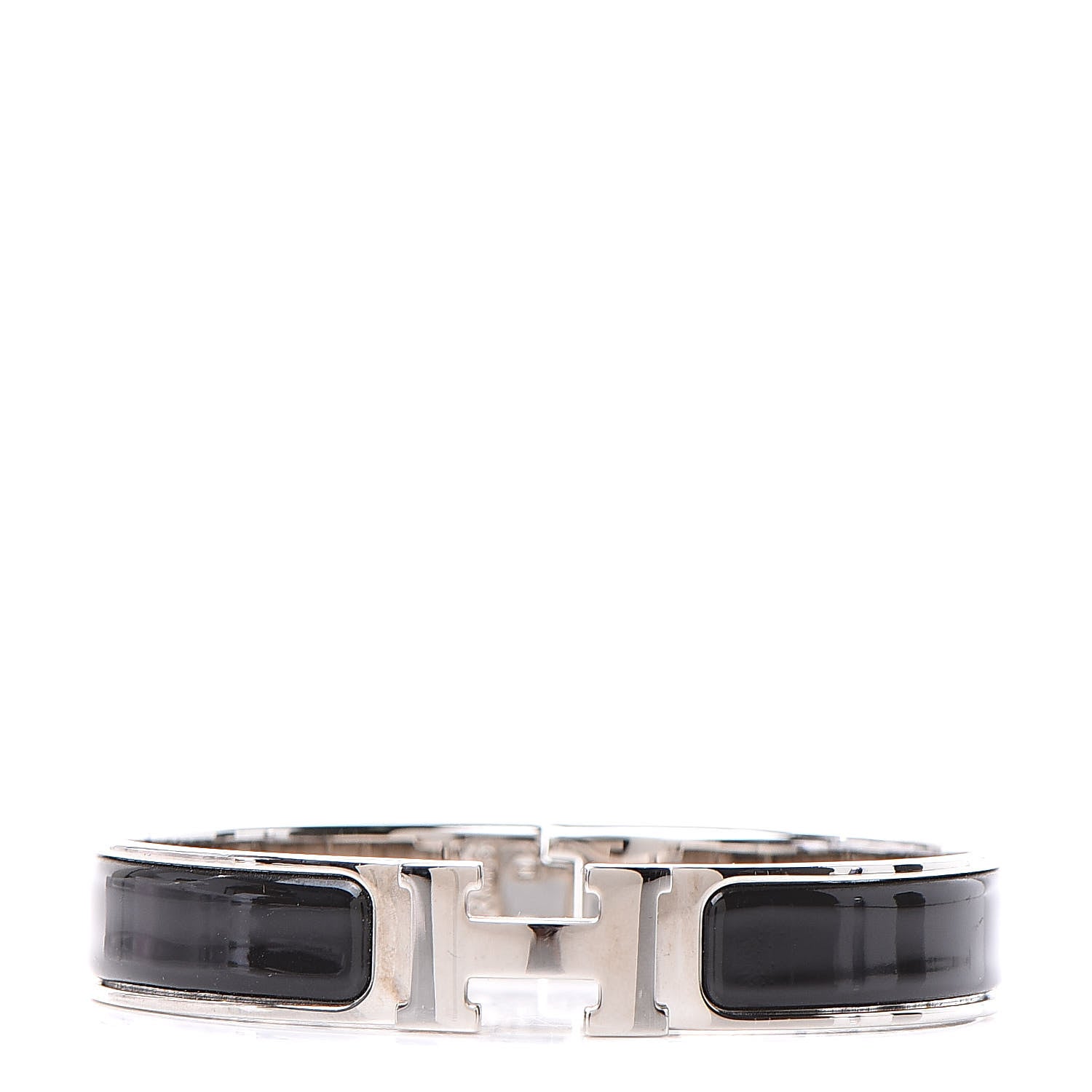 Hermes Enamel Narrow Clic Clac H Bracelet PM Black 1 of 5
