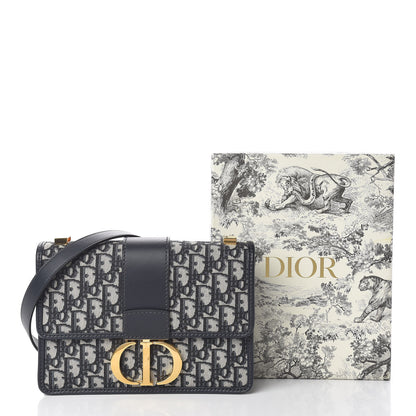 Christian Dior Oblique 30 Montaigne Flap Bag Blue 11 of 11