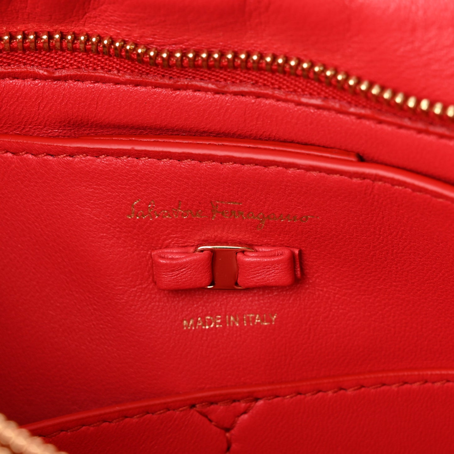 Calfskin Chinese New Year Viva Bow Shoulder Bag Rosso