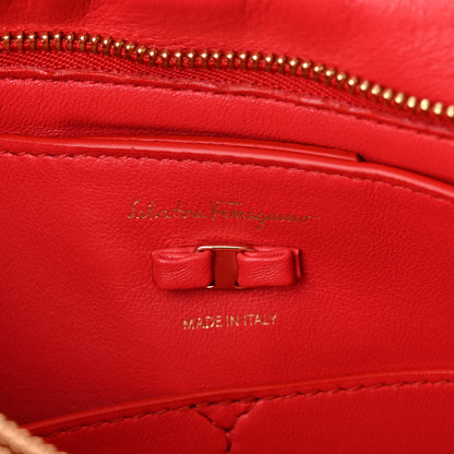 Salvatore Ferragamo Calfskin Chinese New Year Viva Bow Shoulder Bag Rosso 6 of 9