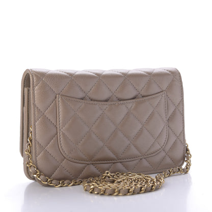 Chanel Metallic Aged Calfskin Reissue Wallet On Chain WOC Gold 3 of 11