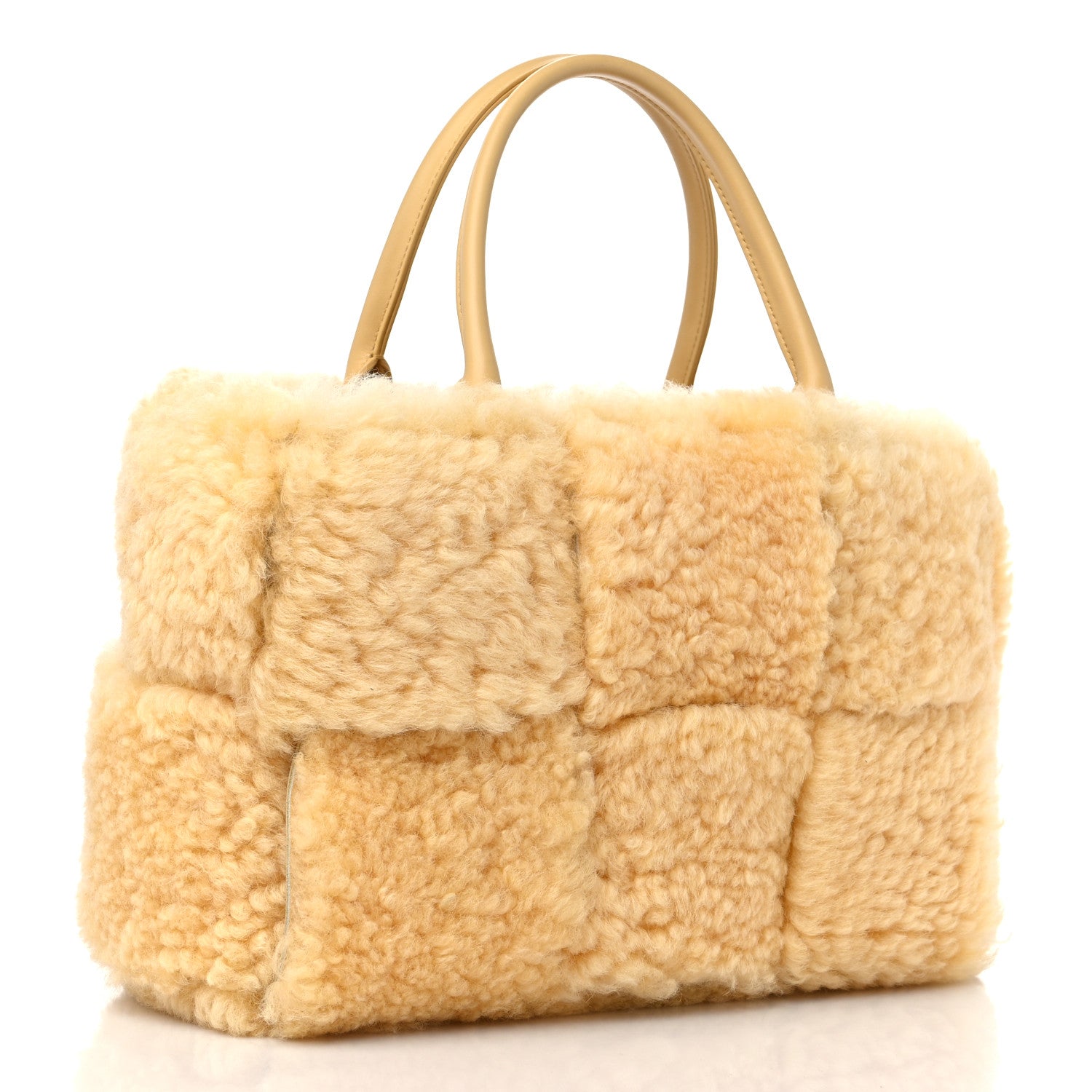 Bottega Veneta Shearling Small Intrecciato Arco Tote Teddy 4 of 9