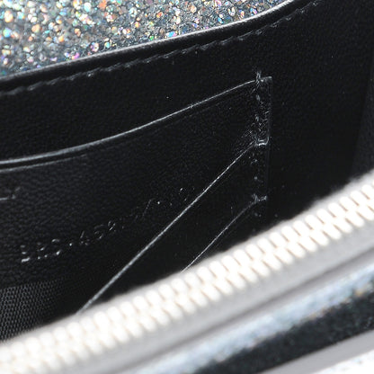 Saint Laurent Metallic Crackled Calfskin Monogram Sunset Chain Wallet Star Light 8 of 8