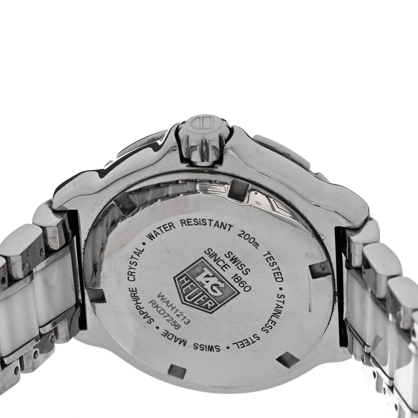 Stainless Steel Ceramic Diamond 34mm Formula 1 Quartz Watch White WAH1213