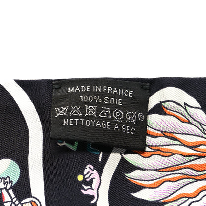 Hermes Silk Exposition Universelle Twilly Black Vert Rose 3 of 5