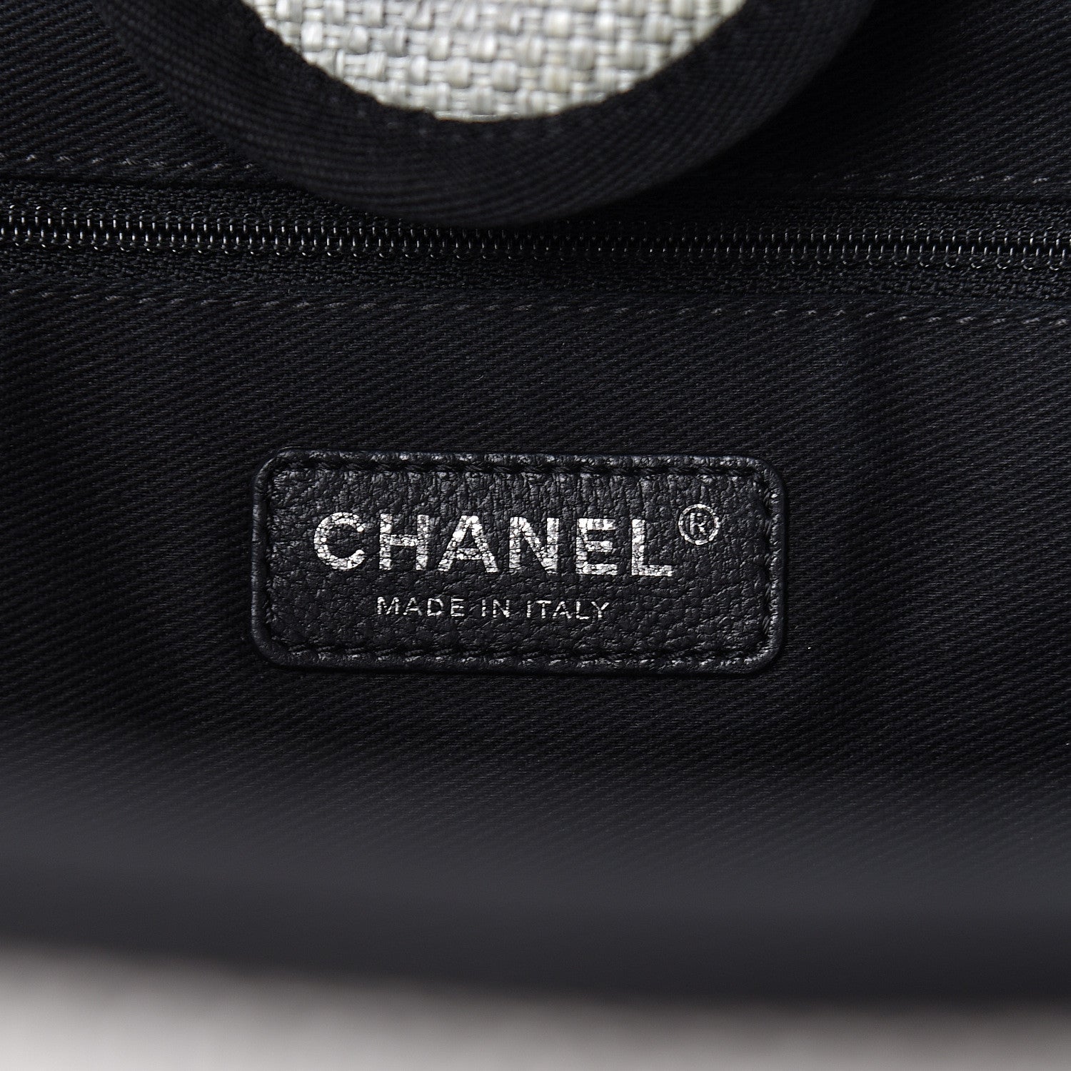 Chanel Canvas Deauville Large Tote Grey 6 of 10