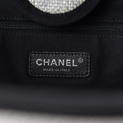 Chanel Canvas Deauville Large Tote Grey 6 of 10