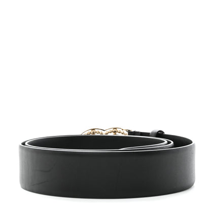 Chanel Pearl Crystal Sparkling Pearls CC Belt 90 36 Black 2 of 7