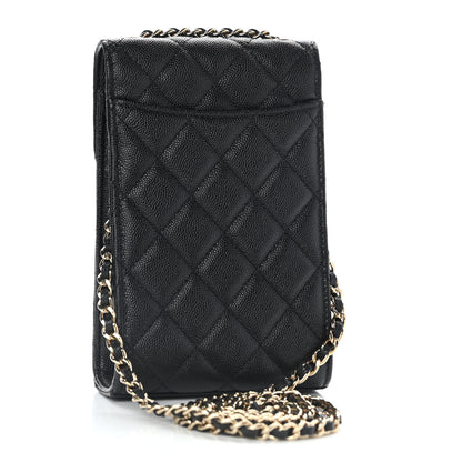 Chanel Caviar Quilted Classic Phone Holder Black 3 of 12