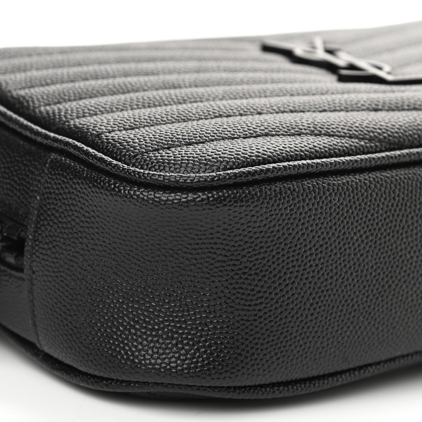 Grain De Poudre Matelasse Monochrome Monogram Mini Lou Camera Bag Black