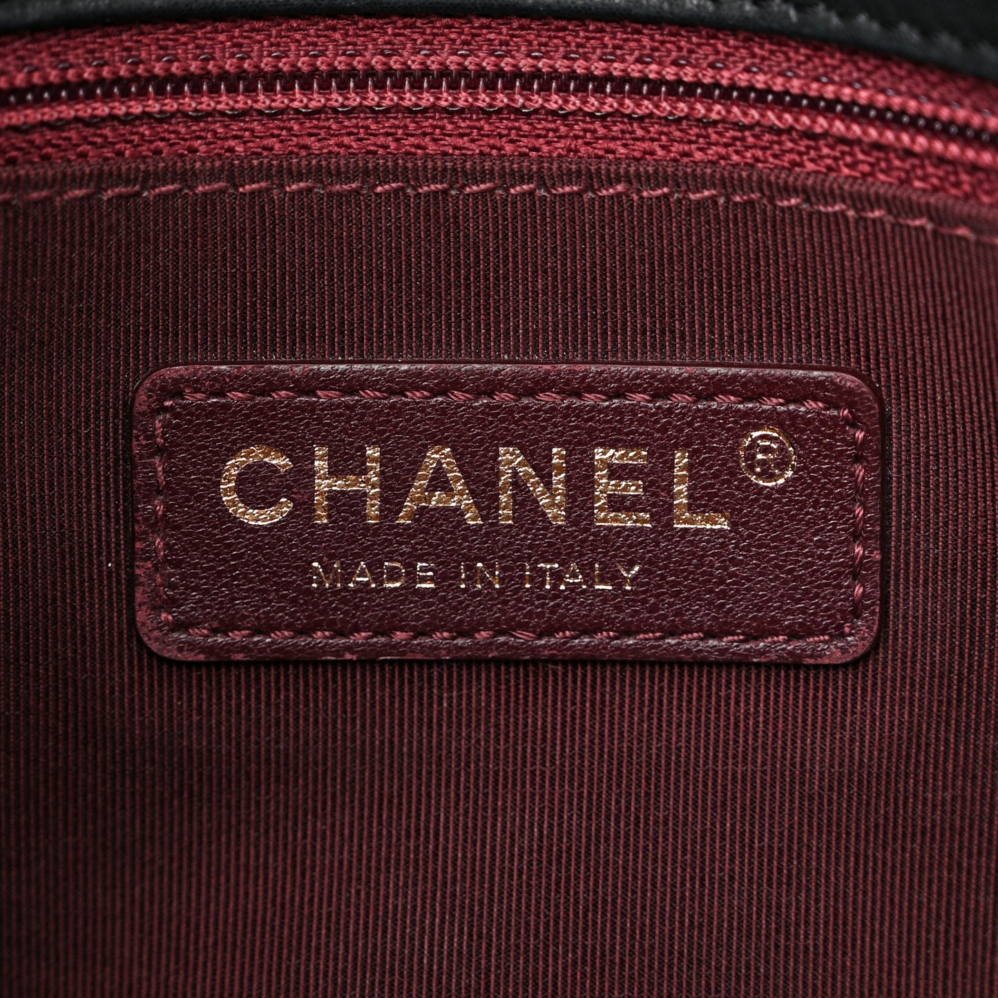 Lambskin Stitched Quilted Flap Black