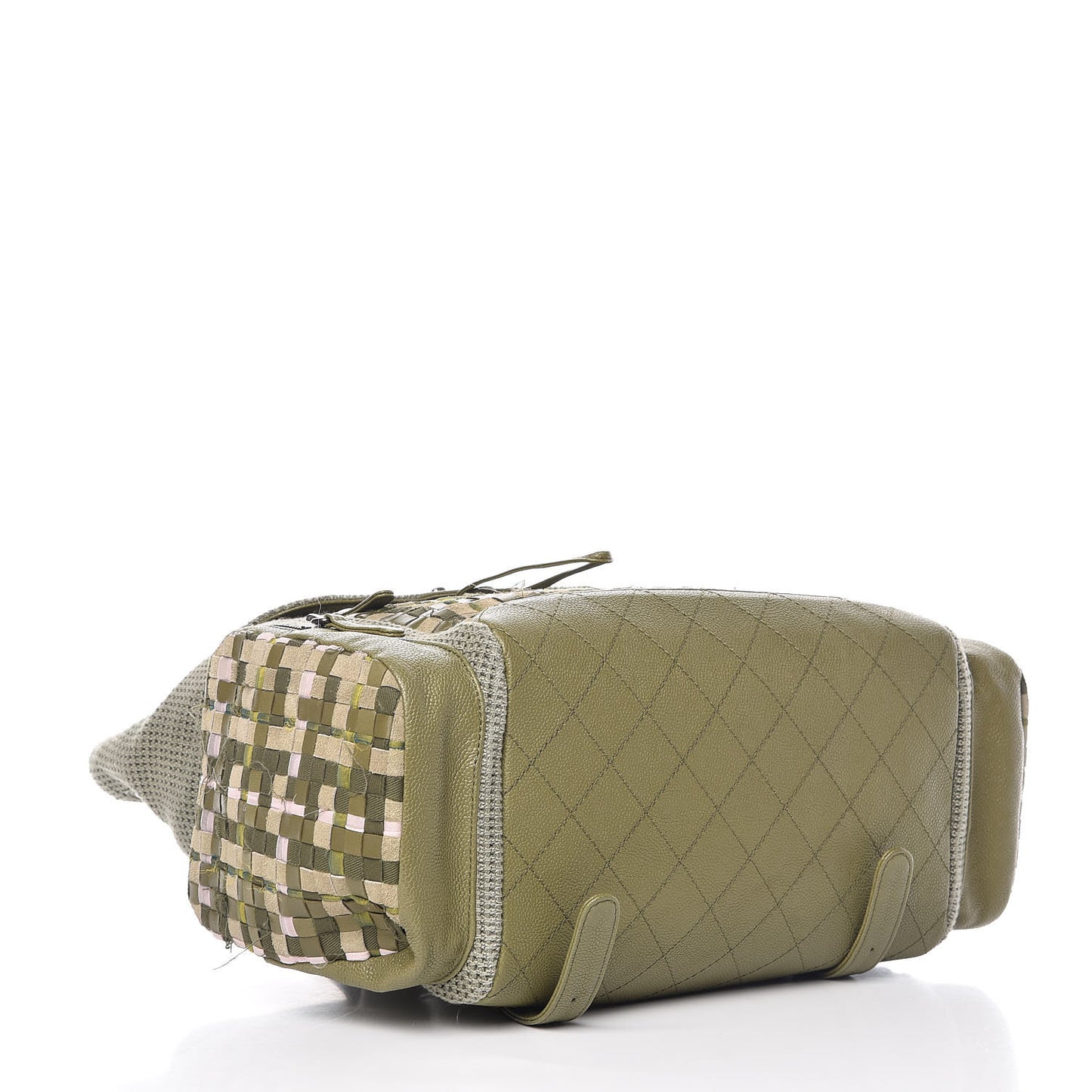 Tweed Canvas Cuba Pocket Backpack Khaki