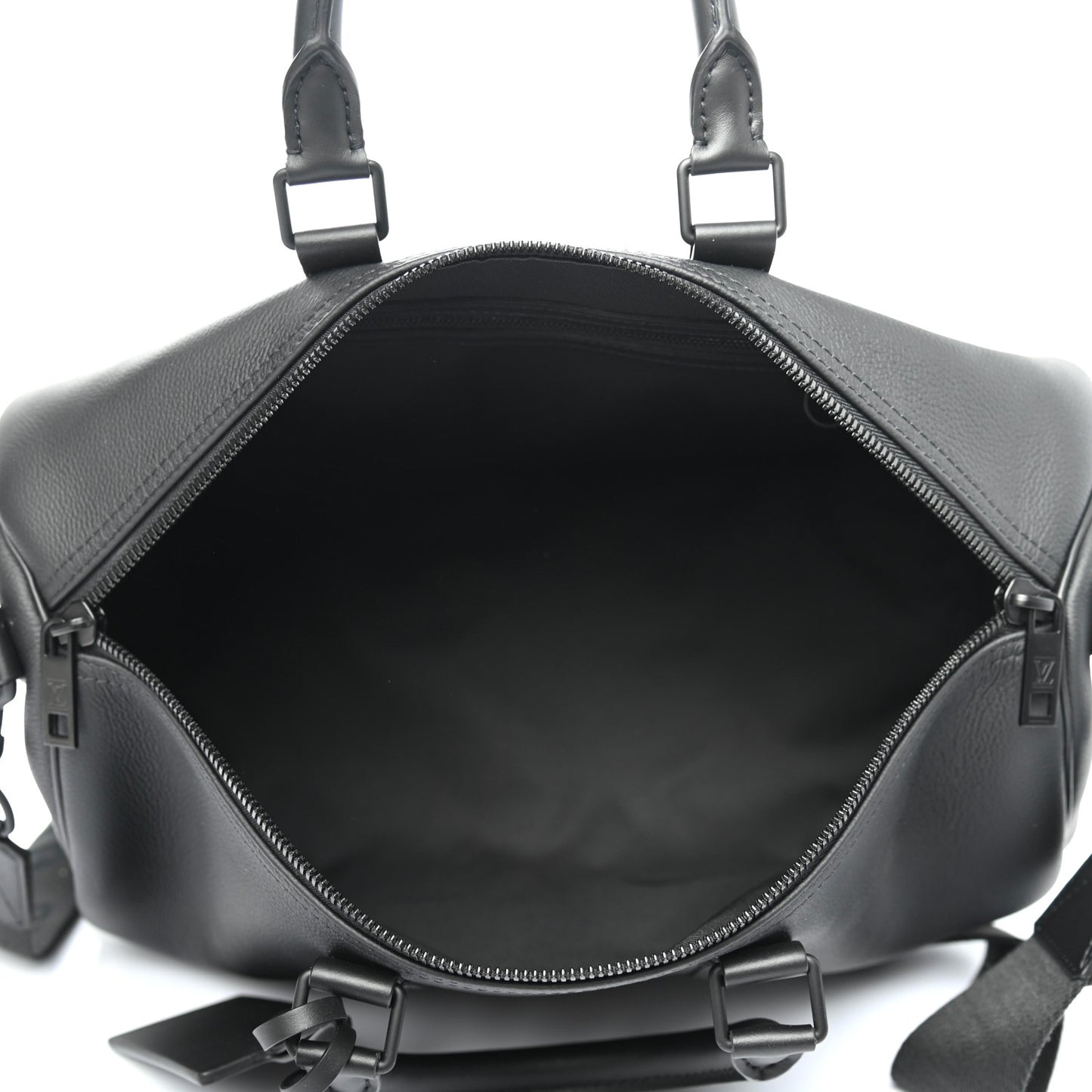 Grained Calfskin Aerogram Keepall Bandouliere 40 Black