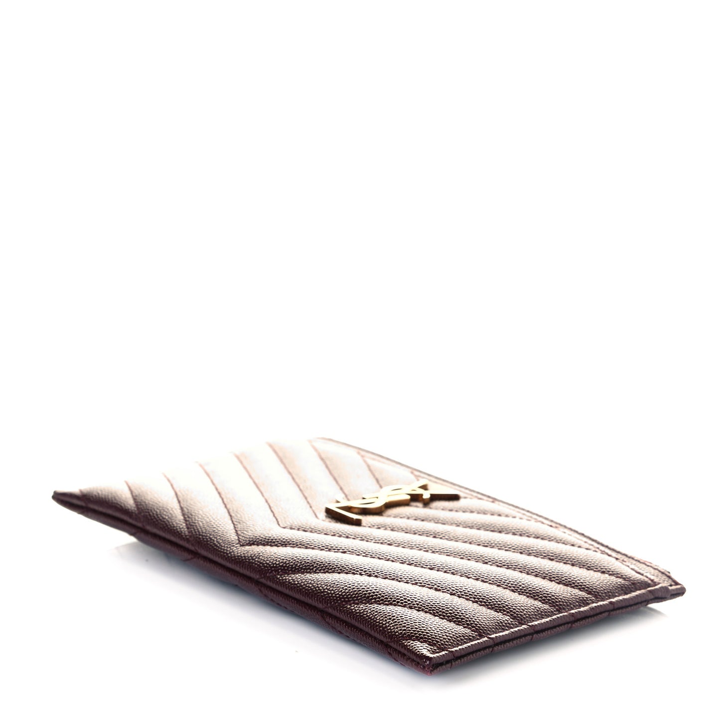 Grain De Poudre Matelasse Chevron Monogram Bill Pouch Rouge Legion