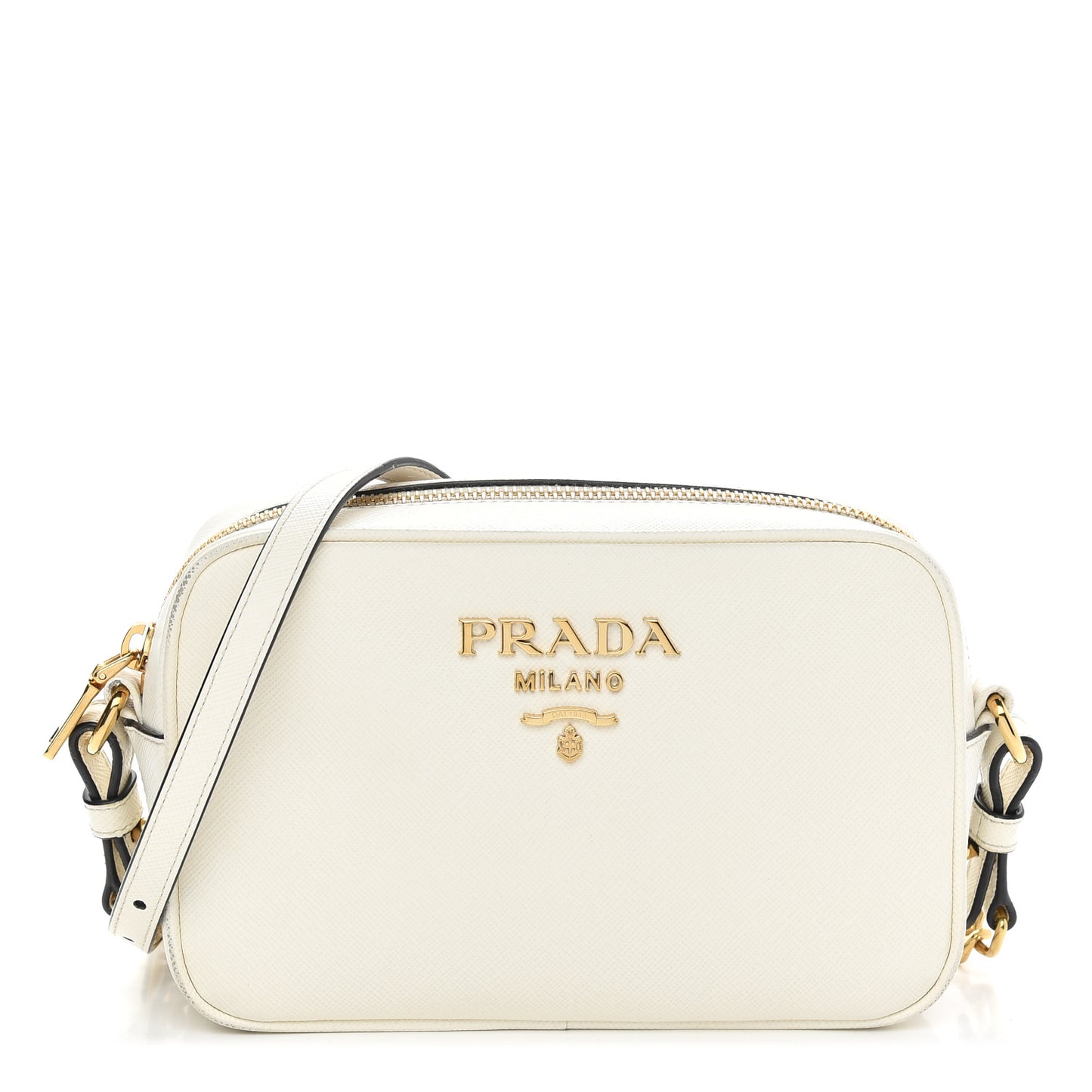 Saffiano Camera Crossbody White