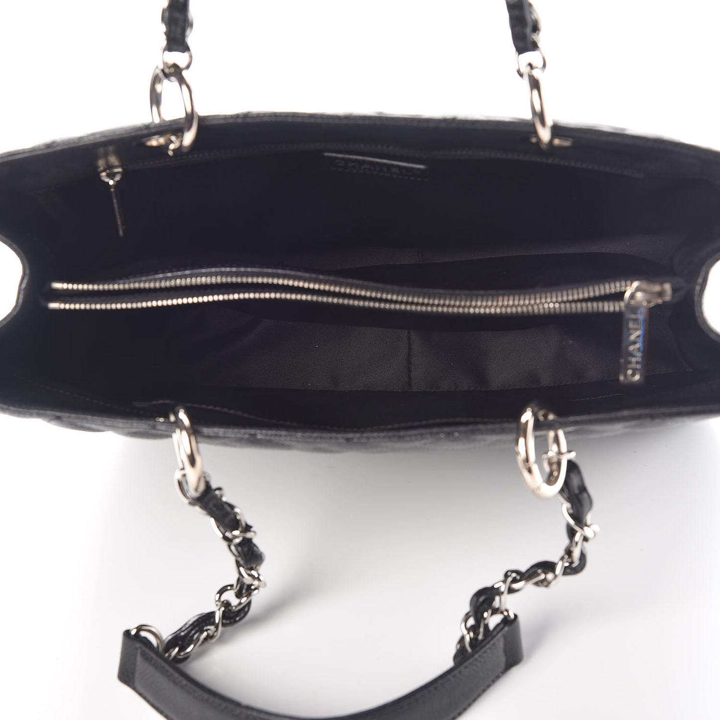 Caviar Quilted Grand Shopping Tote GST Black