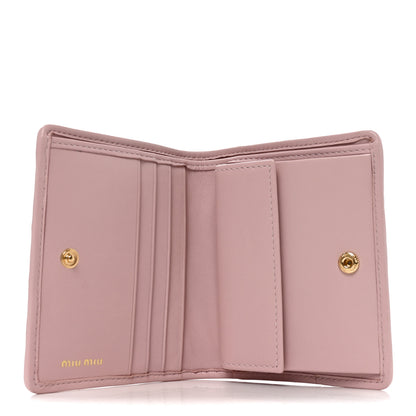 Miu Miu Nappa Matelasse Bi-Fold Compact Wallet Alabaster 5 of 6