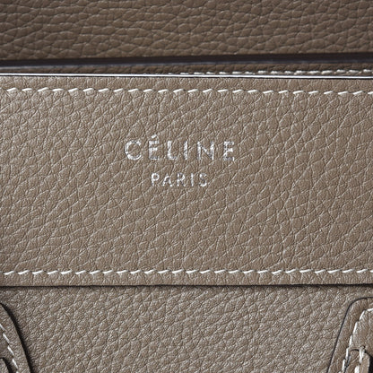 Celine Drummed Calfskin Micro Luggage Souris 5 of 9