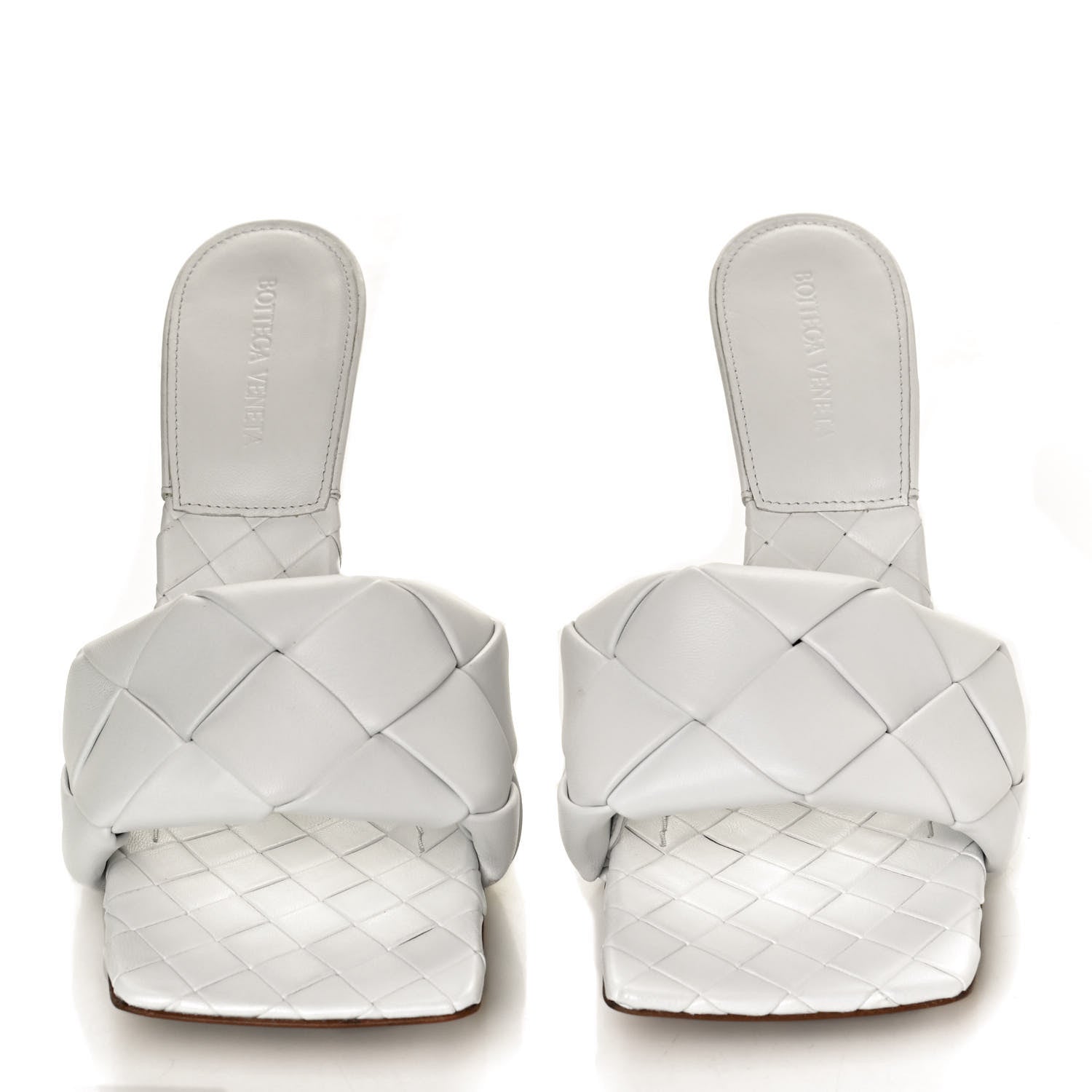 Bottega Veneta Nappa Maxi Intrecciato Lido Mule Sandals 41 Optic White 5 of 10