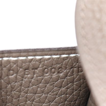 Hermes Taurillon Clemence Halzan 31 GM Etoupe 8 of 8