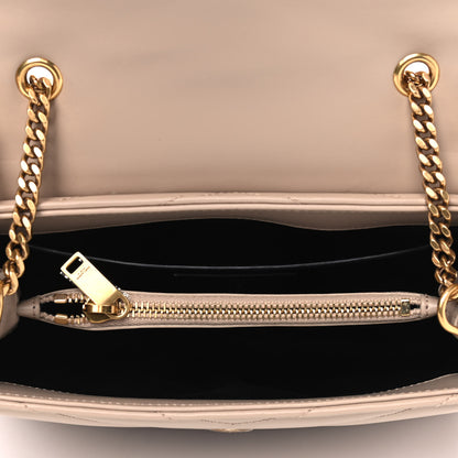 Saint Laurent Calfskin Y Quilted Monogram Small Loulou Chain Satchel Dark Beige 4 of 4