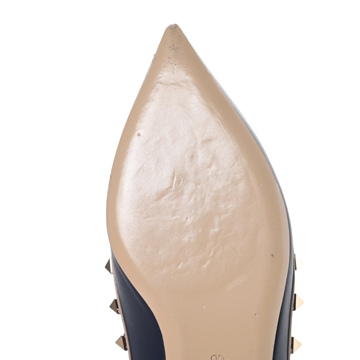 Nappa Rockstud Ballerina Flats 35 Marine Poudre