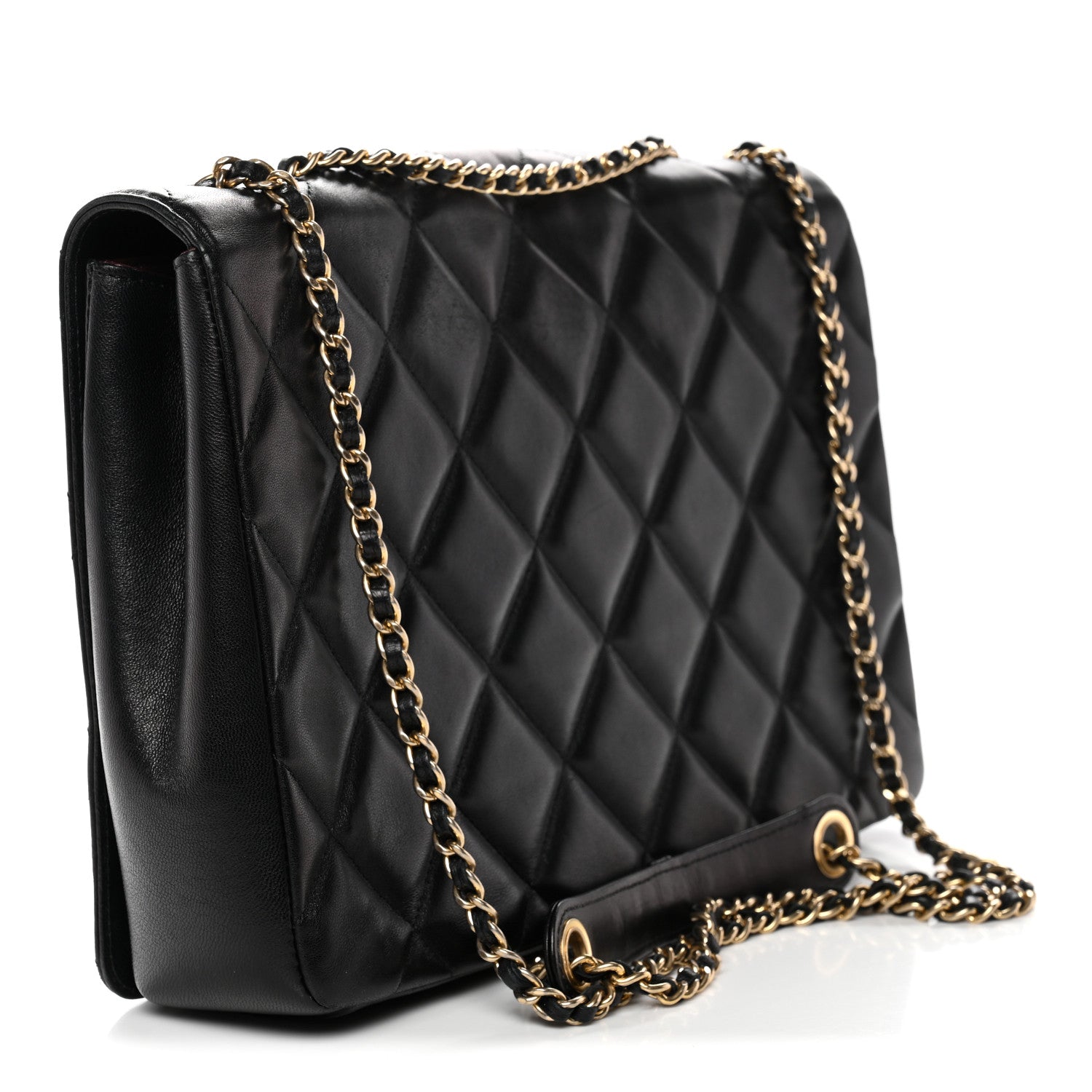Chanel Lambskin Quilted Medium Diamond CC Flap Black 3 of 13
