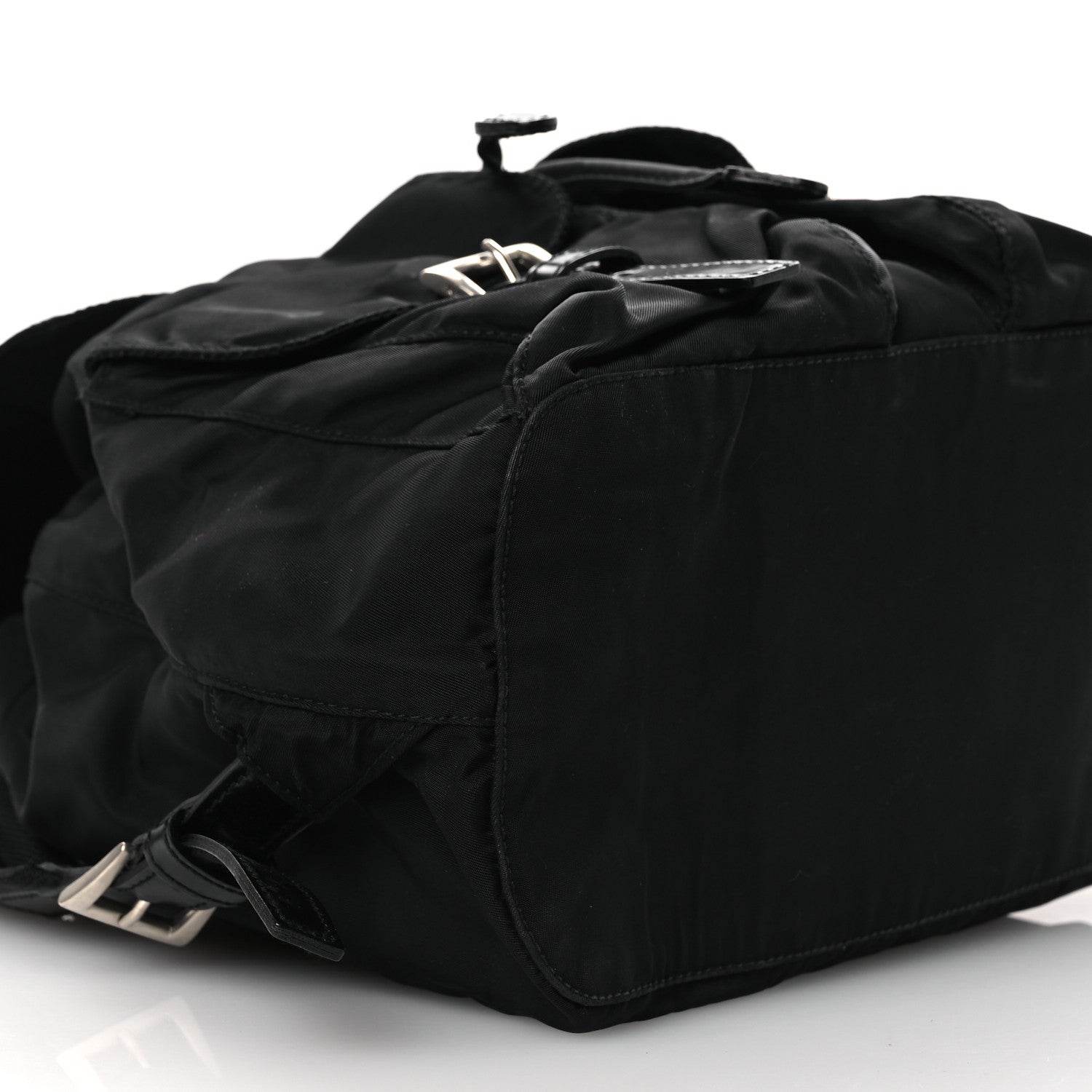 Prada Tessuto Nylon Saffiano Small Backpack Black 9 of 12