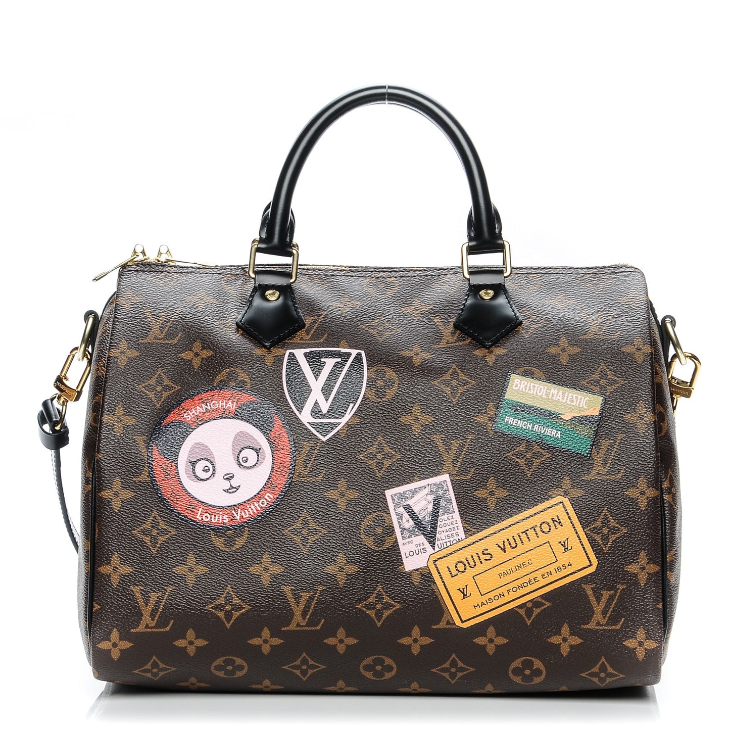 Monogram My World Tour Speedy Bandouliere 30 Black