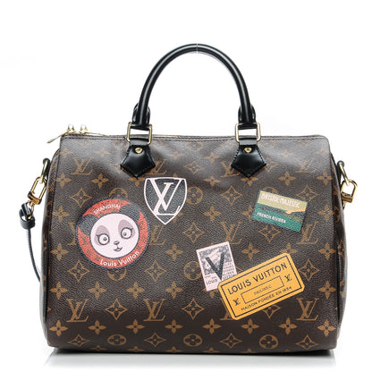 Louis Vuitton Monogram My World Tour Speedy Bandouliere 30 Black 1 of 7