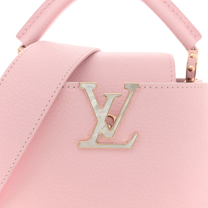 Louis Vuitton Taurillon Marble Capucines Mini Pink 7 of 9