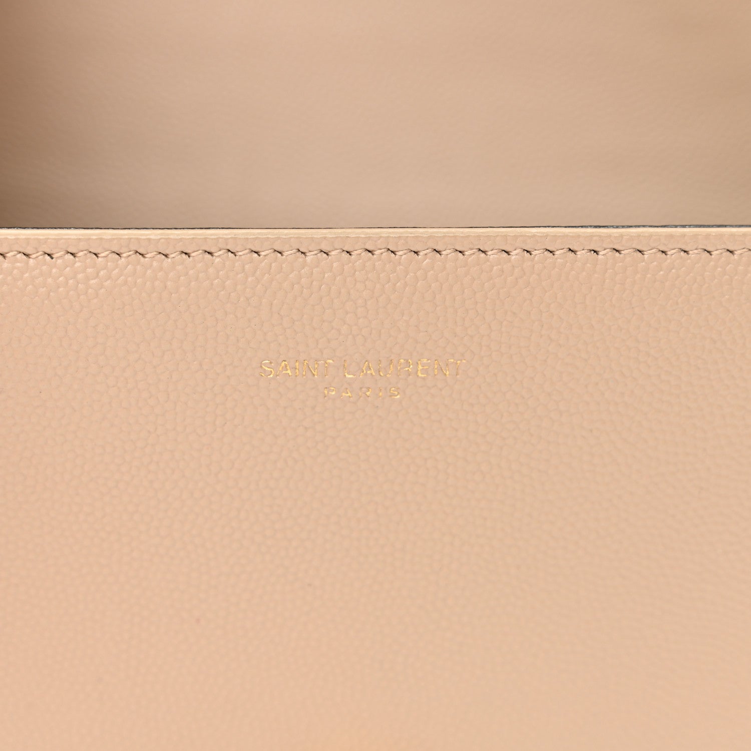 Saint Laurent Grain de Poudre Mini Classic Monogram Cassandra Top Handle Beige 11 of 13