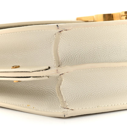 Saint Laurent Grain De Poudre Monogram Cassandra Clasp Bag Crema Soft 11 of 18