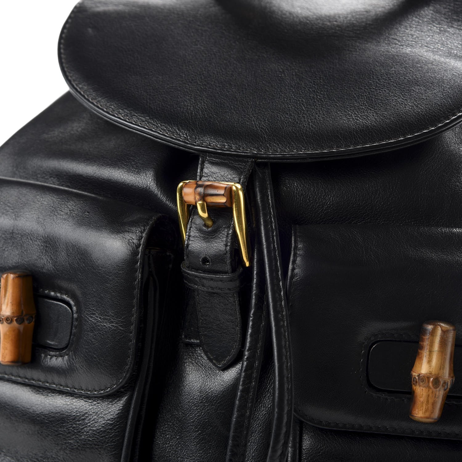 Gucci Calfskin Bamboo Backpack Black 12 of 12