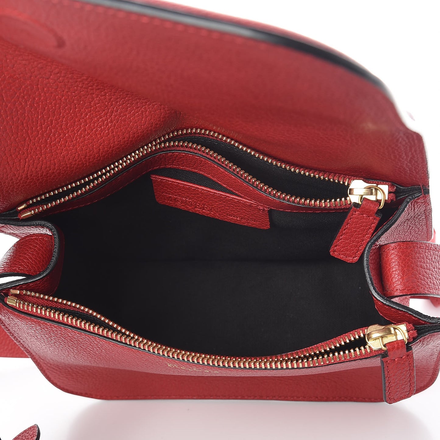 Grained Calfskin Padlock Crossbody Bag Red