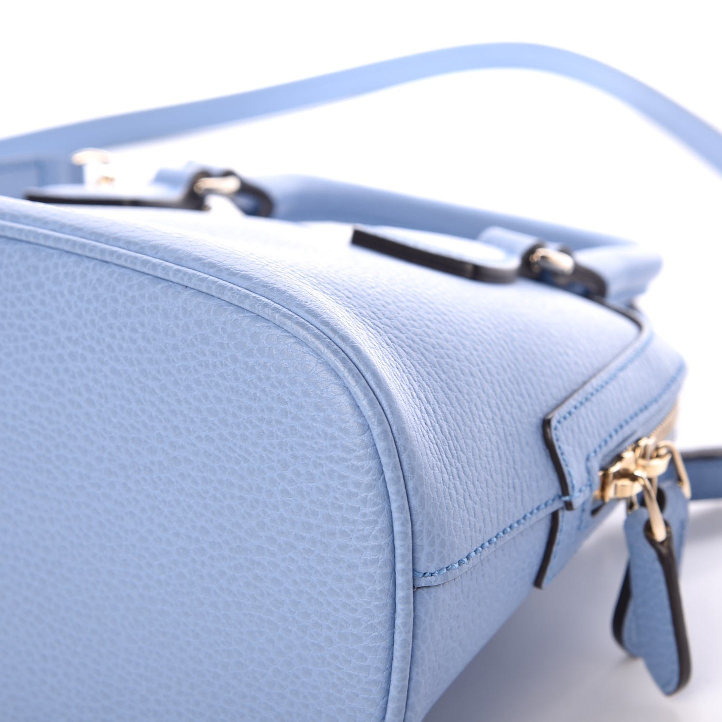 Dollar Calfskin Small GG Charm Dome Bag Mineral Blue