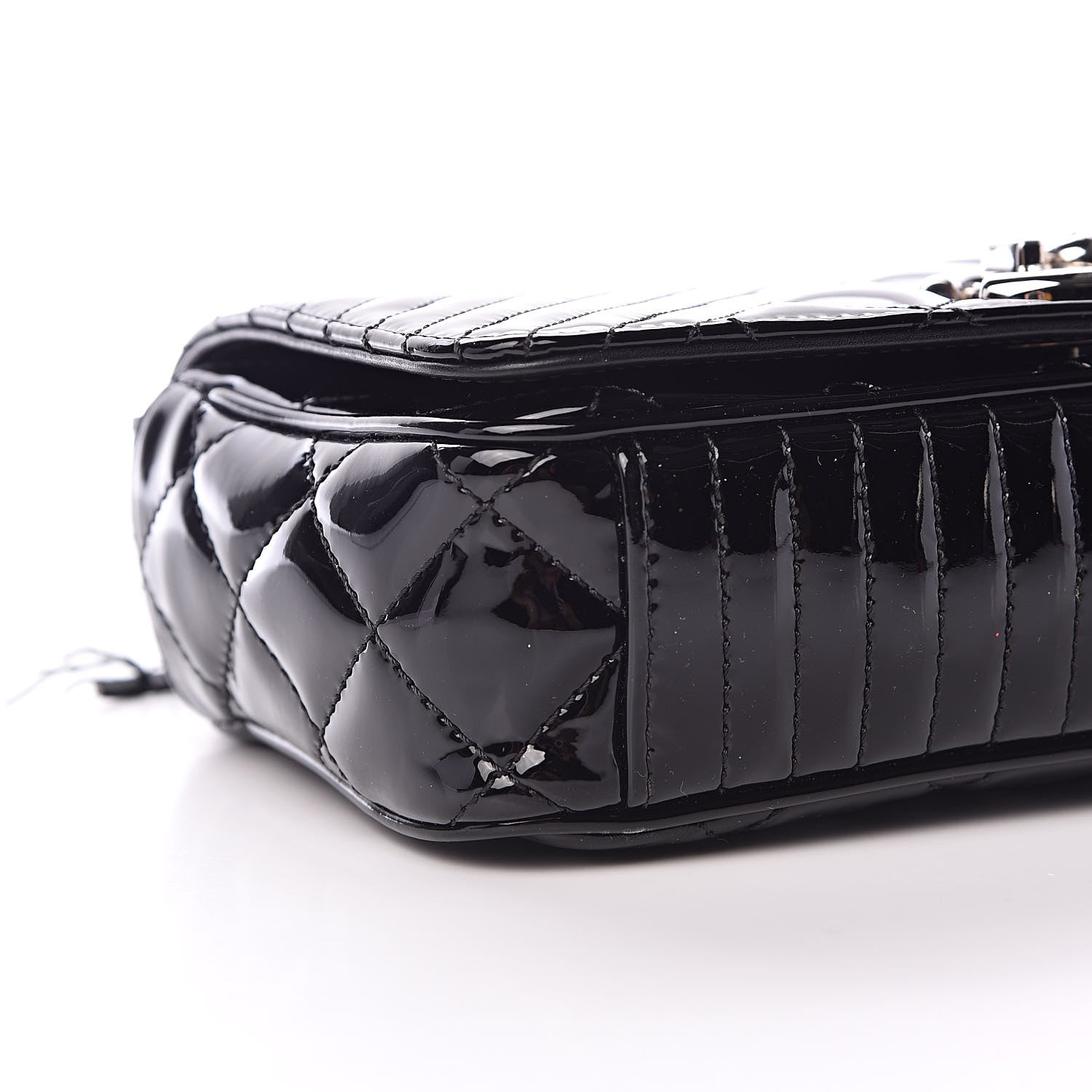 Chanel Patent Quilted Small Coco Boy Flap Black 9 of 12