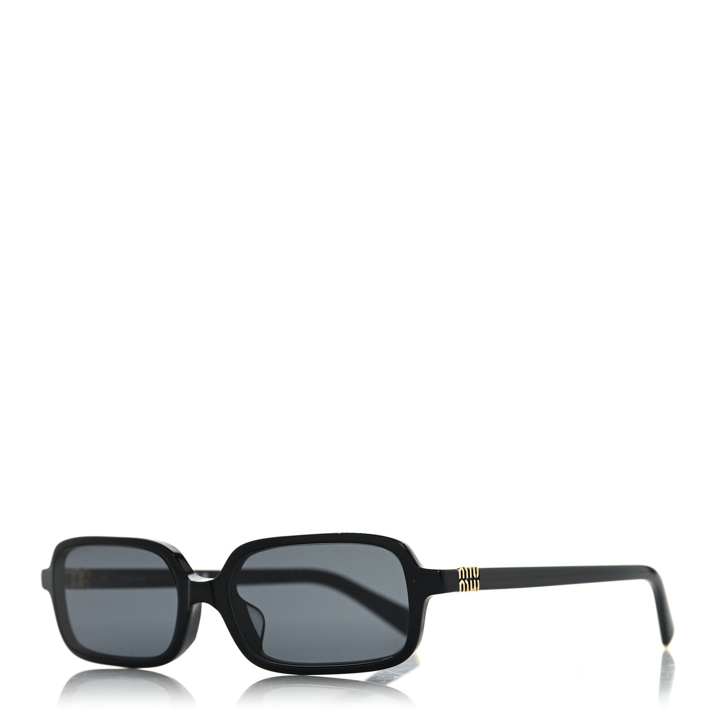 Acetate Rectangle Regard Sunglasses SMU11Z-F Black