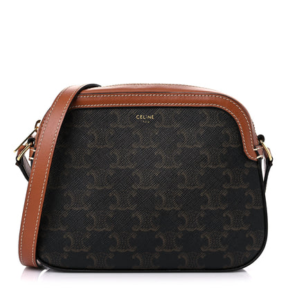 Celine Triomphe Canvas Small Camera Bag Tan 1 of 13