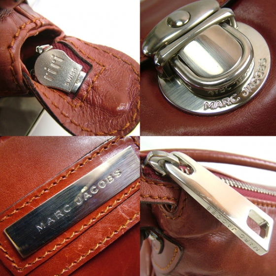 Leather Small Hobo Red