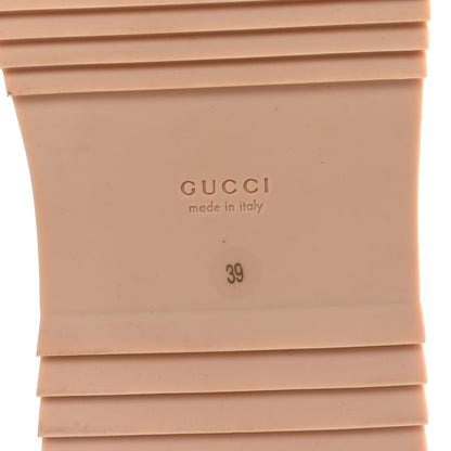 Gucci Lame Heritage GG Monogram Angelina Platform 55mm Slide Sandals 39 Silver Beige 7 of 10