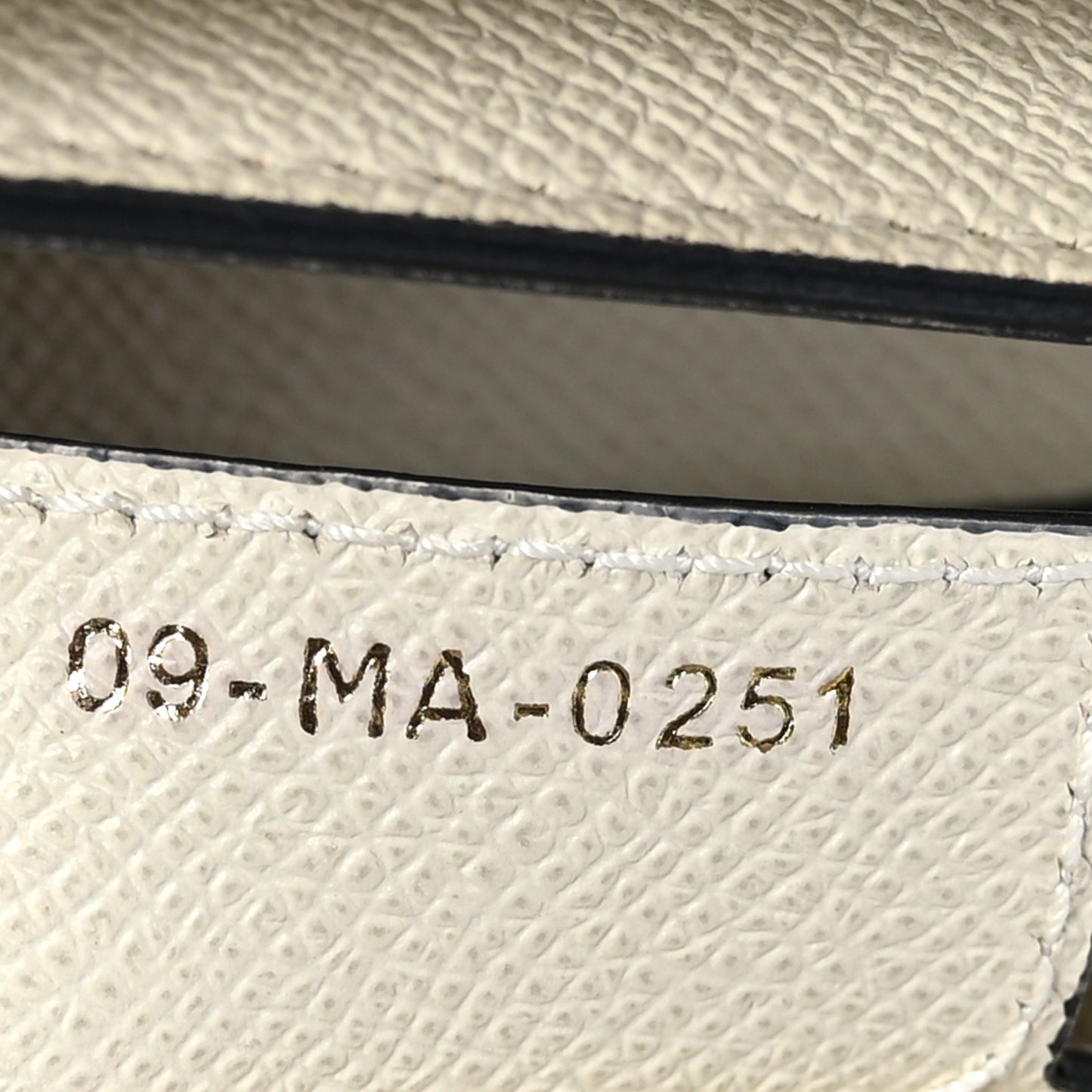 Grained Calfskin Saddle Bag White